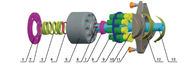 La pompe hydraulique d'A10VSO28/A10VSO45/A10VSO71/A10VSO100/A10VSO140 Rexroth partie la valve du Bock/DFR de cylindre